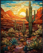 Paint by Numbers Kit for Adults - Cactus DIY Adult Paint by Number Kits Wilderne