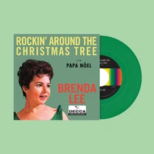 Brenda Lee - Rockin Around The Christmas Tree Translucent Emerald 7 in Vinyl NEW