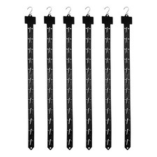 6Pcs Hanging Merchandise Strips with Hook, 24.61" Display Rack Stand, Black