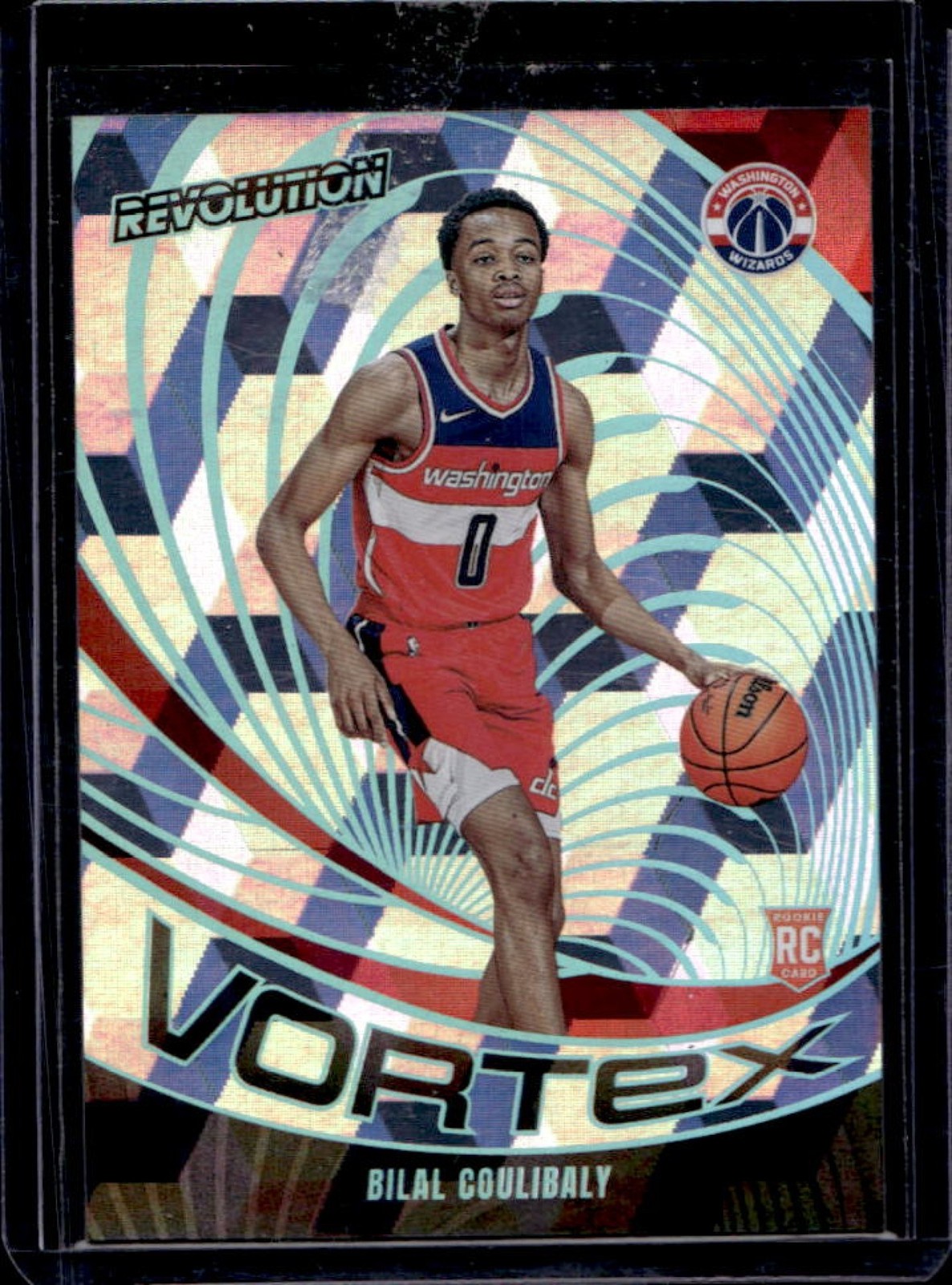 2023-24 Panini Revolution Bilal Coulibaly Vortex RC Cubic Rookie #36/50 Wizards