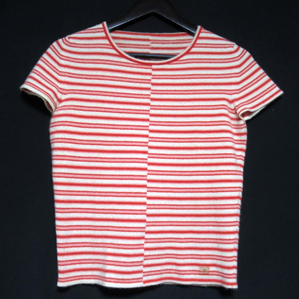 CHANEL Coco Mark Plate Border Pattern Cashmere Sh… - image 1