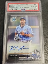 2017 Bowman Chrome Prospect Autographs Khalil Lee #KL PSA 10 GEMMT