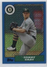 2017 Topps Silver Pack 1987 Design Chrome Blue 68/99 Sonny Gray #87-SG ig3