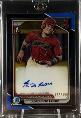 Adrian De Leon - 2024 Bowman Chrome Prospect Auto #CPA-ADC Blue Refractor /150