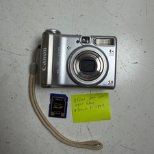 Canon PowerShot A530 Silver 5MP 4x Optical Zoom 1.8" LCD Display Digital Camera