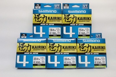 Shimano Kairiki 4 300m Mantis Green 0,06 0,10 0,13 0,16 0,19 0,20 0,215 - 0,315