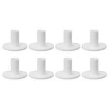 8 Pack Rubber Golf Tee 1.4 Inch Golf Tees Training Tee White