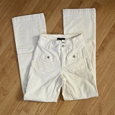 Forever 21 White Corduroy Boot Flare Pants Size XS
