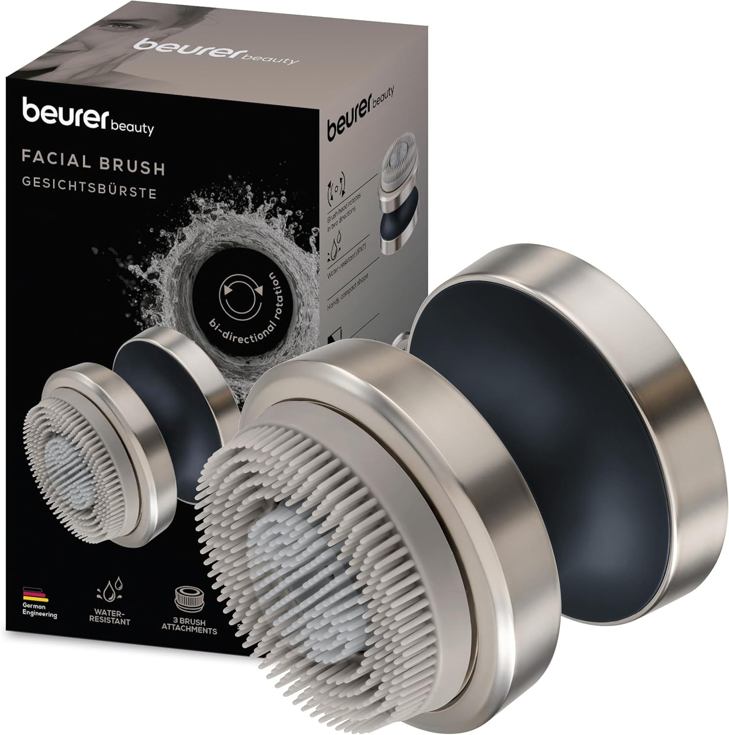 FC 59 Dual Spazzola Viso Rotante per Una Pulizia Profonda Dei Pori, 3 Accessori 