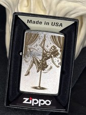 Grim Reaper Pole Dancer Engraved 2025 Chrome Zippo NIB