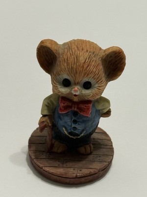 Enesco 1985 Miceville Resin Figurines 870714 Grandad Shopmouse Miniature