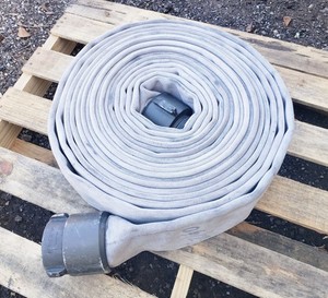 Niedner Fire Hose 3.0" x 50' Woven Polyester w/ Red Head 2.5" NH Couplers