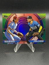 2025 Topps Series 2 Mike Schmidt & Trea Turner DD-12 Green Foil /99 Dynamic Duo