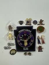 Vintage Lot Of 15 BPOE Elks Club Lodge Pin Lo...
