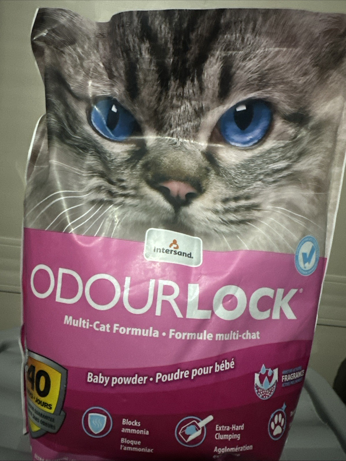 Intersand OdourLock Baby Powder Scent Clumping Cat Litter 6kg