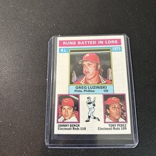 1976 Topps - League Leaders Johnny Bench, Tony Perez, Greg Luzinski #195
