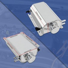 2l Aluminum Radiator Coolant Overflow Expansion Tank Reservoir Universal 2 Row