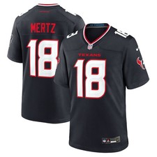 Houston Texans Graham Mertz #18 Nike Men's Navy 2025 Official NFL Game Jersey