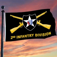 2nd Infantry Division Flag US Army Military Flag 3x5Feet with Brass Grommets