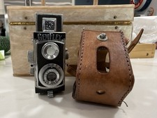 RARE GemFlex Mini Twin Lens Camera - Made in Occupied Japan with Leather Case