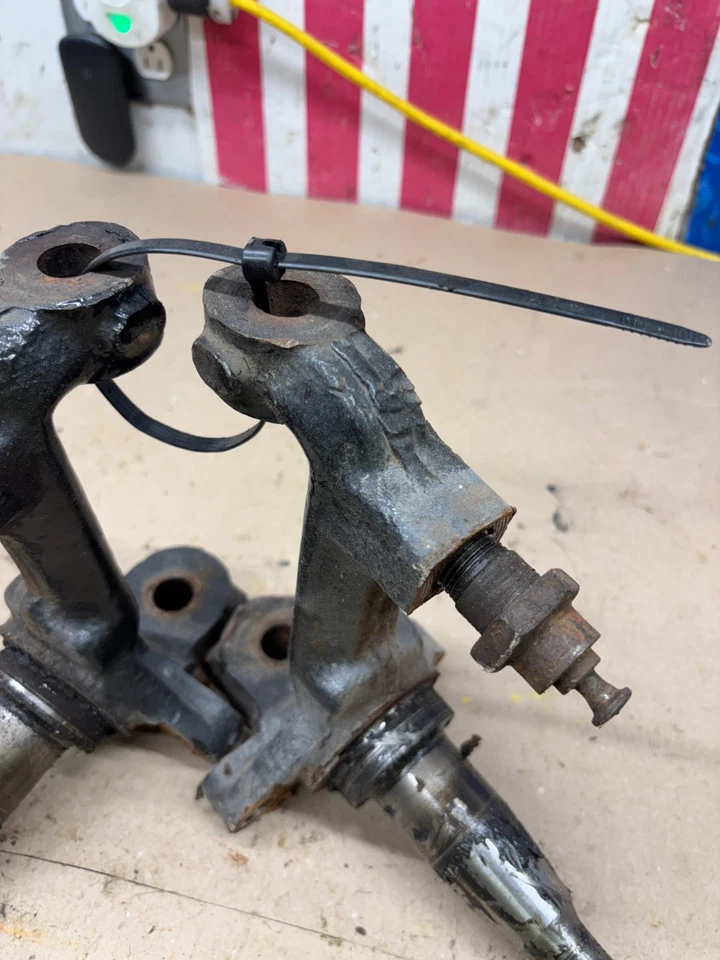 1967 68 69 1970 C10 K10 Chevrolet Gmc tambor delantero freno husillos juego par Foto 4 de 4