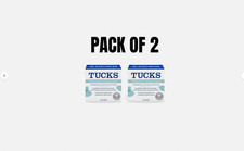 TUCKS Medicated Cooling Pads, 100 Count Pads with Witch Hazel, PACK OF 2