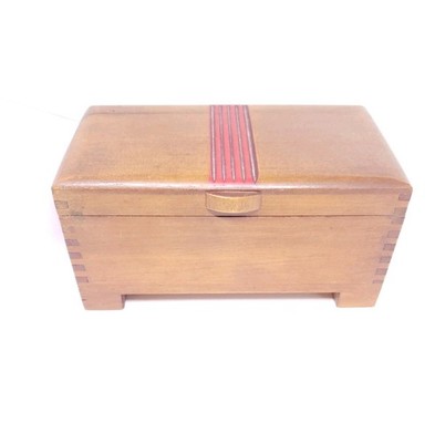 Vintage Lador Switzerland Wood Wind Up Music Box Works - 6.5'' X 3.5'' X 3.25 ''