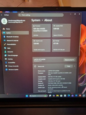 Huawei MateBook D16 (2024) Space Grey 2024 Core i5-12450H 8 GB Ram 512 GB Rom