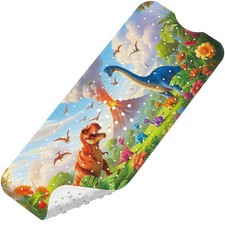 Bath Mat for Tub Non Slip Kids Bathtub Mat 40x16 Baby Bath Mat, Dinosaur