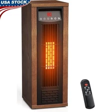Infrared Space Heater 1500W Rapid Heating Digital Thermostat Remote Quiet Safe