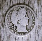 1916-D 25C Barber Quarter