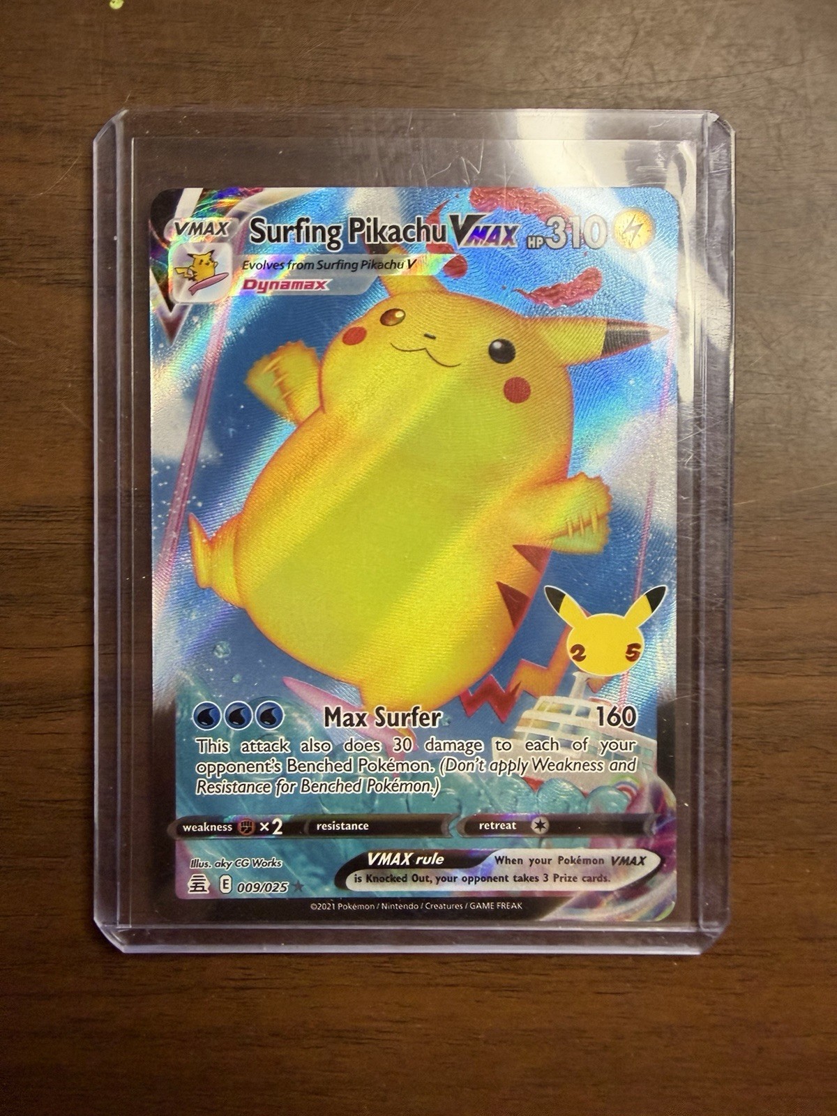 Surfing Pikachu VMAX 2021 Celebrations #009/025 Holo Price Guide