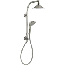 KOHLER K-76475-BN 2.0 GPM Moxie Flipside HydroRail-R Kit, Vibrant Brushed Nickel