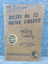 OEM Factory CAT Caterpillar no. 12 Diesel Motor Grader 8T Parts Book Manual