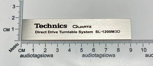 Technics SL-1200M3D Turntable Replacement Badge Custom Made Silver Aluminum