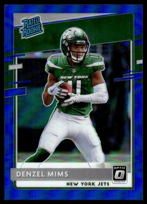 2020 Donruss Optic Blue Denzel Mims 170/179 New York Jets #173
