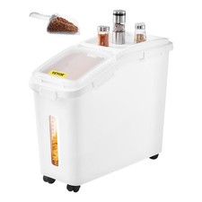 Rice Storage Container, 11.4Gallon/50L Capacity Large Dog Food Dispenser Bin, Ki