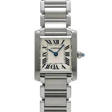 CARTIER Tank Française Sm W51008Q3 Silver Ladies Used Watch #1242817