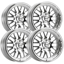 Set Of 4 Staggered-ridler 607 20x8.520x10 5x4.75 0mm Polished Wheels Rims