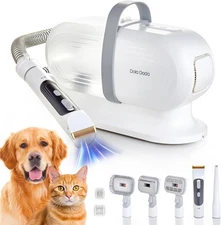 Dog Grooming Kit - Dog Clippers & Vacuum for Pet Hair Removal, 11000Pa Suction,