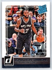 2015-16 Donruss Jonathon Simmons Rated Rookie San Antonio Spurs RC #228