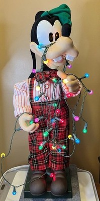 Disney Christmas Goofy 30  Animated Musical Telco Motionette 1995Original Lights