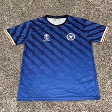 India 2023 ICC Men’s Cricket World Cup Size XXL 2XL Blue Striped Jersey