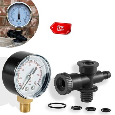 Filter Air Relief Gauge Adapter+Pressure Gauge+Seal Kit For Hayward Pool Filter