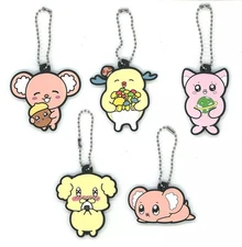 Keychain All 6 types set "Ageo and Tim Rubber MASCOT"