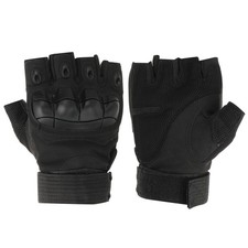 Herren Outdoor Fingerlose Handschuhe, Trainingshandschuhe, Schwarz, XL