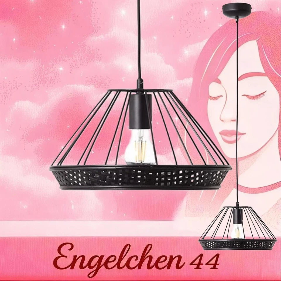 Brilliant Pendelleuchte Tory Metall/rattan schwarz 40w
