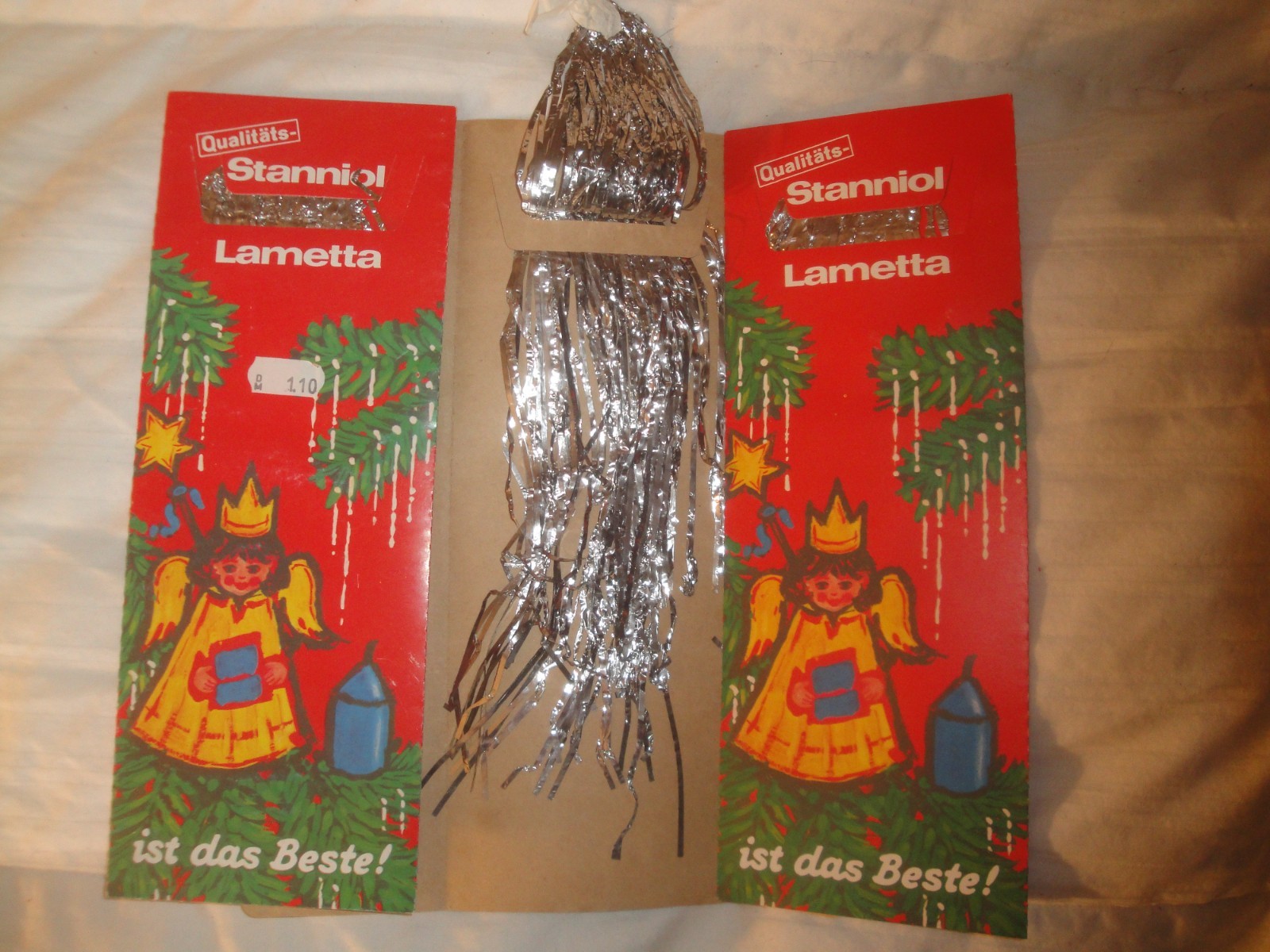 1  LEAD SILVER German Christmas Tree Tinsel Stanniol Lametta Eislametta Icicles