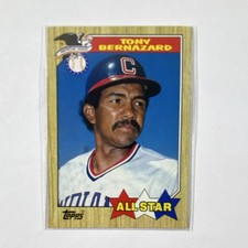 Topps 1987 All-Star Tony Bernazard #607 Baseball Cleveland Guardians MLB
