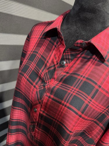 J. Jill Shirt Dress Women’s Size Small Tall Red Black Plaid - Picture 3 of 15